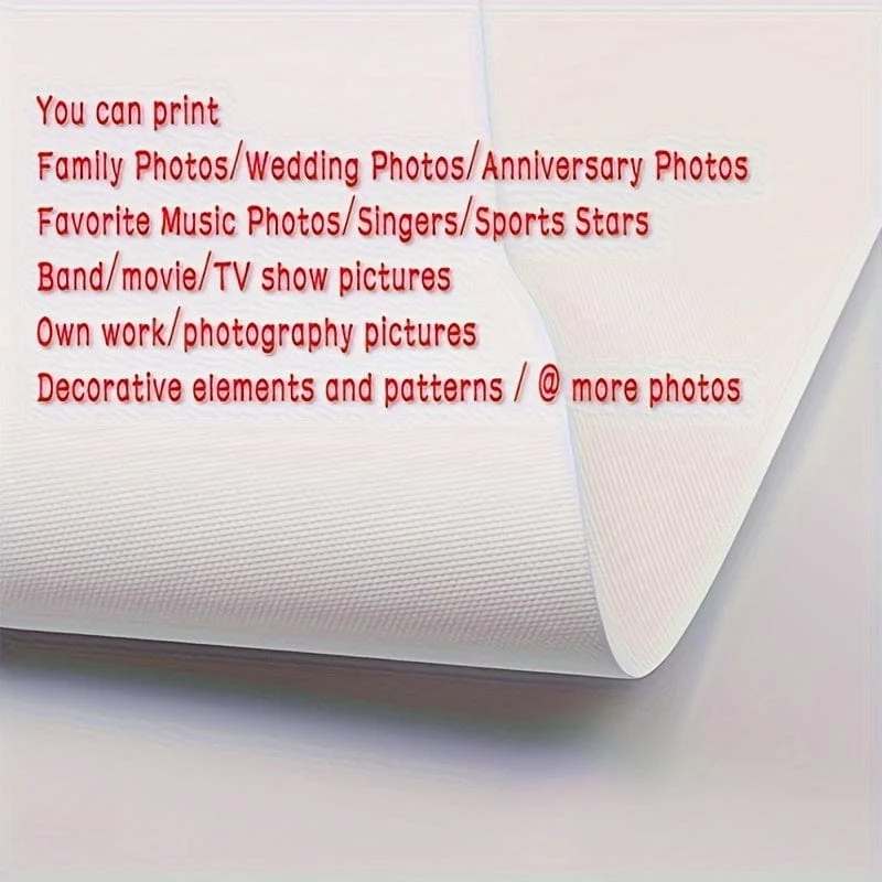 1 Stück anpassbares ungerahmtes Leinwandposter, personalisiertes individuelles Foto-Leinwandposter, teilen Sie Ihre schönsten Erinnerungen und wertvollsten Momente, perfektes Geschenk für Freunde und Familie, Wandkunst, Heimdekoration