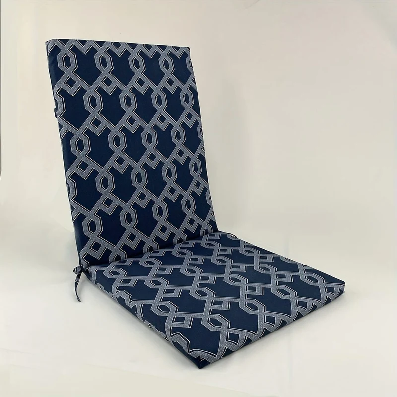Kissen mit hoher Rückenlehne für Schaukelstühle im Freien, saisonaler Ersatz mit elastischem Rücken, zufällige Geometriemuster, Heimdekoration, Stuhlkissen