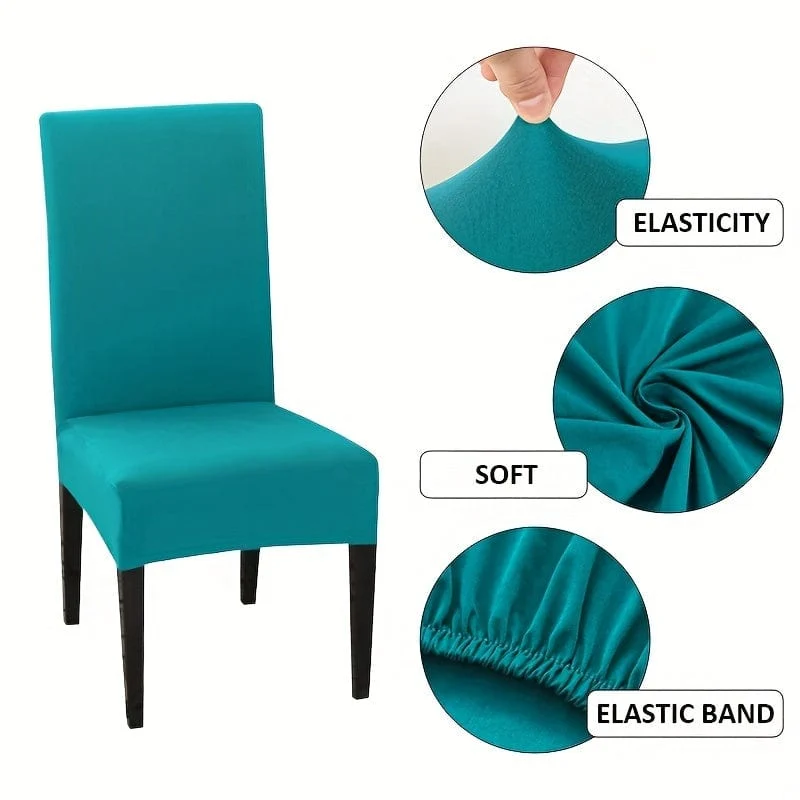 4-teiliges Set/6-teiliges Set, Milchseide, elastisch, für Zuhause, Küche, Esszimmer, Stuhlbezug, Stuhlbezug, Möbelschutz für Hochzeit, Büro, Wohnzimmer, Hotel, Heimdekoration
