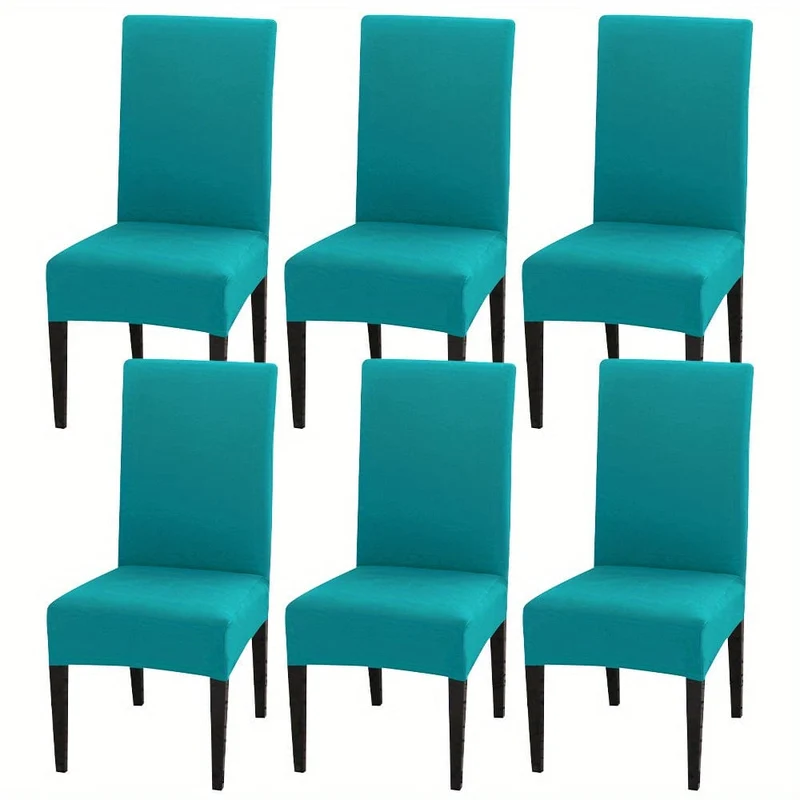 4-teiliges Set/6-teiliges Set, Milchseide, elastisch, für Zuhause, Küche, Esszimmer, Stuhlbezug, Stuhlbezug, Möbelschutz für Hochzeit, Büro, Wohnzimmer, Hotel, Heimdekoration