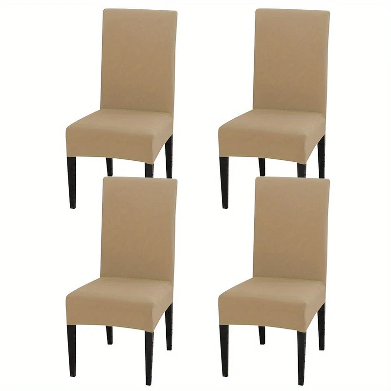 4-teiliges Set/6-teiliges Set, Milchseide, elastisch, für Zuhause, Küche, Esszimmer, Stuhlbezug, Stuhlbezug, Möbelschutz für Hochzeit, Büro, Wohnzimmer, Hotel, Heimdekoration