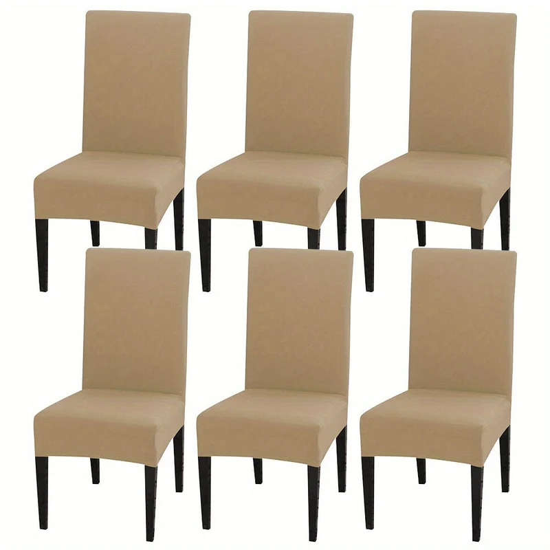 4-teiliges Set/6-teiliges Set, Milchseide, elastisch, für Zuhause, Küche, Esszimmer, Stuhlbezug, Stuhlbezug, Möbelschutz für Hochzeit, Büro, Wohnzimmer, Hotel, Heimdekoration