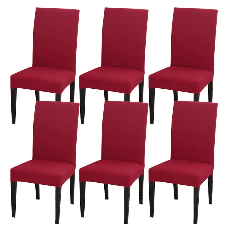 4-teiliges Set/6-teiliges Set, Milchseide, elastisch, für Zuhause, Küche, Esszimmer, Stuhlbezug, Stuhlbezug, Möbelschutz für Hochzeit, Büro, Wohnzimmer, Hotel, Heimdekoration