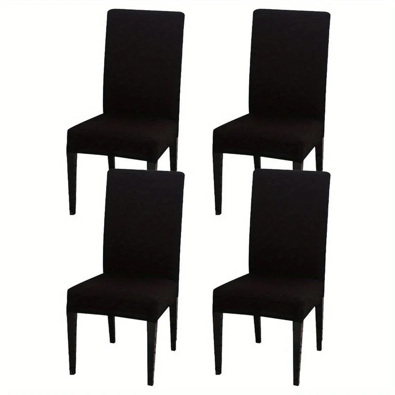 4-teiliges Set/6-teiliges Set, Milchseide, elastisch, für Zuhause, Küche, Esszimmer, Stuhlbezug, Stuhlbezug, Möbelschutz für Hochzeit, Büro, Wohnzimmer, Hotel, Heimdekoration