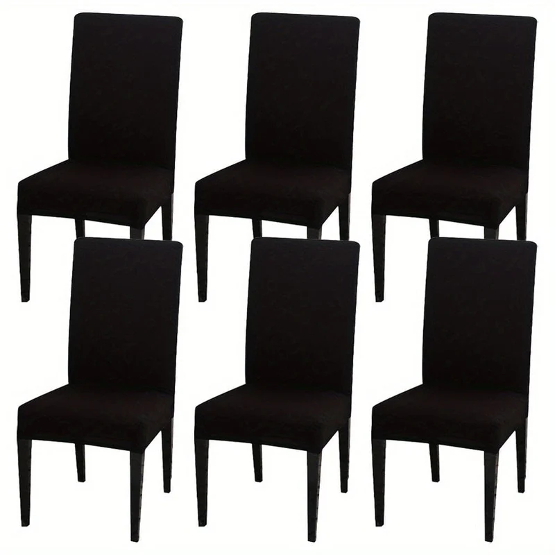 4-teiliges Set/6-teiliges Set, Milchseide, elastisch, für Zuhause, Küche, Esszimmer, Stuhlbezug, Stuhlbezug, Möbelschutz für Hochzeit, Büro, Wohnzimmer, Hotel, Heimdekoration
