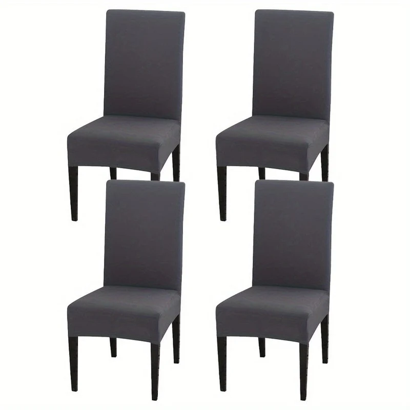 4-teiliges Set/6-teiliges Set, Milchseide, elastisch, für Zuhause, Küche, Esszimmer, Stuhlbezug, Stuhlbezug, Möbelschutz für Hochzeit, Büro, Wohnzimmer, Hotel, Heimdekoration