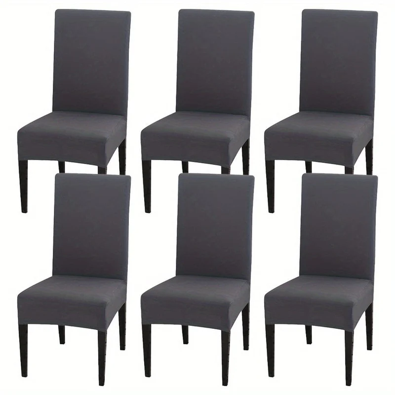 4-teiliges Set/6-teiliges Set, Milchseide, elastisch, für Zuhause, Küche, Esszimmer, Stuhlbezug, Stuhlbezug, Möbelschutz für Hochzeit, Büro, Wohnzimmer, Hotel, Heimdekoration