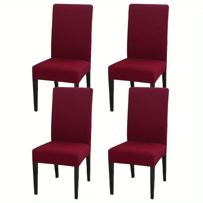 4-teiliges Set/6-teiliges Set, Milchseide, elastisch, für Zuhause, Küche, Esszimmer, Stuhlbezug, Stuhlbezug, Möbelschutz für Hochzeit, Büro, Wohnzimmer, Hotel, Heimdekoration