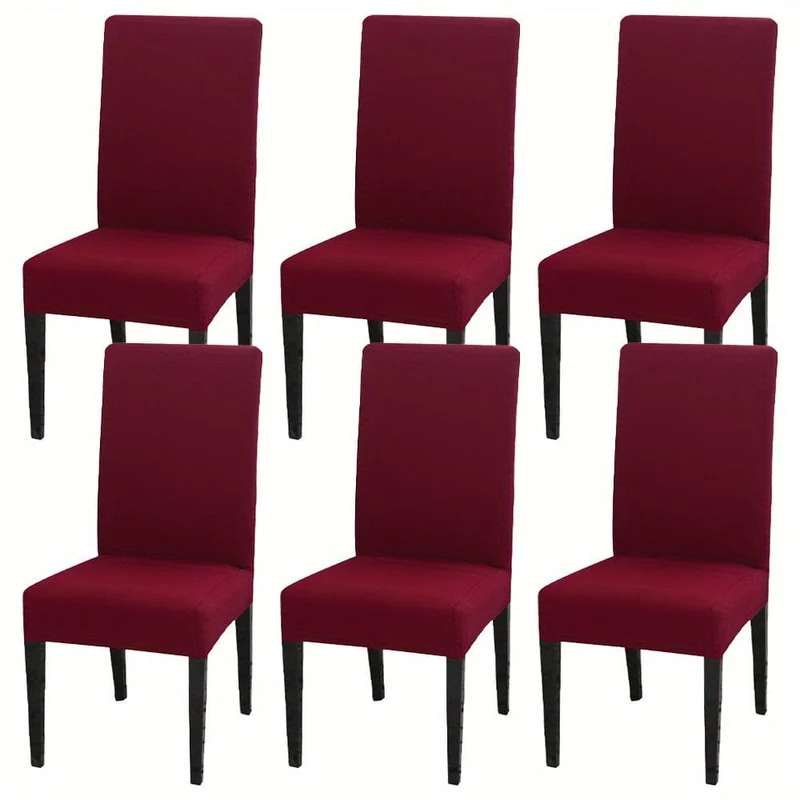 4-teiliges Set/6-teiliges Set, Milchseide, elastisch, für Zuhause, Küche, Esszimmer, Stuhlbezug, Stuhlbezug, Möbelschutz für Hochzeit, Büro, Wohnzimmer, Hotel, Heimdekoration