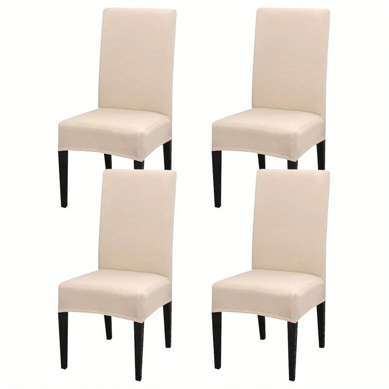 4-teiliges Set/6-teiliges Set, Milchseide, elastisch, für Zuhause, Küche, Esszimmer, Stuhlbezug, Stuhlbezug, Möbelschutz für Hochzeit, Büro, Wohnzimmer, Hotel, Heimdekoration
