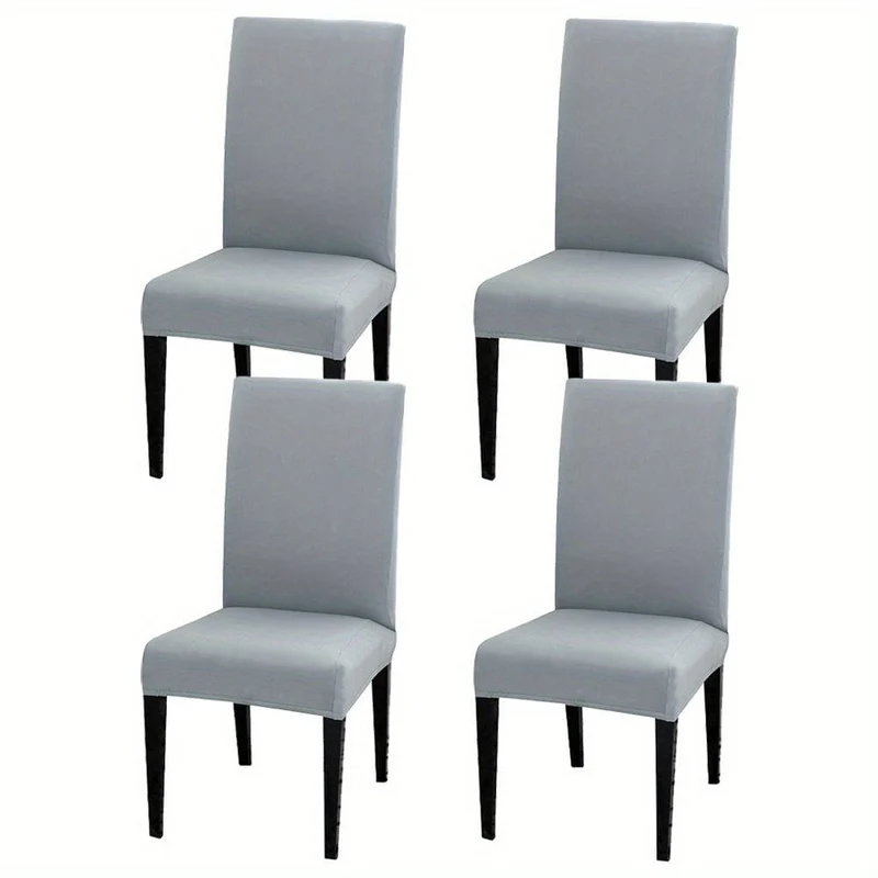 4-teiliges Set/6-teiliges Set, Milchseide, elastisch, für Zuhause, Küche, Esszimmer, Stuhlbezug, Stuhlbezug, Möbelschutz für Hochzeit, Büro, Wohnzimmer, Hotel, Heimdekoration