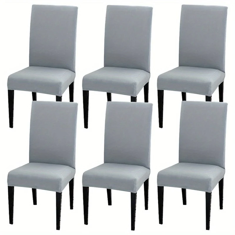 4-teiliges Set/6-teiliges Set, Milchseide, elastisch, für Zuhause, Küche, Esszimmer, Stuhlbezug, Stuhlbezug, Möbelschutz für Hochzeit, Büro, Wohnzimmer, Hotel, Heimdekoration
