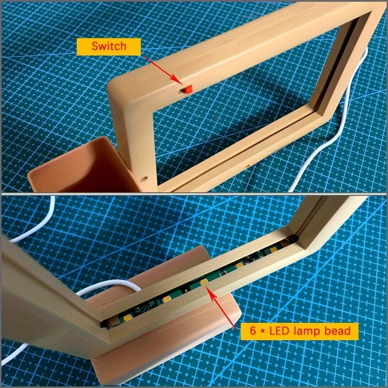 1 Stück wiederbeschreibbares Nachrichtentafel-Nachtlicht, USB-transparentes Acryl-Erinnerungstafel-Tischlampe, niedliches Raumdekor, Desktop-Dekor, Geschenk