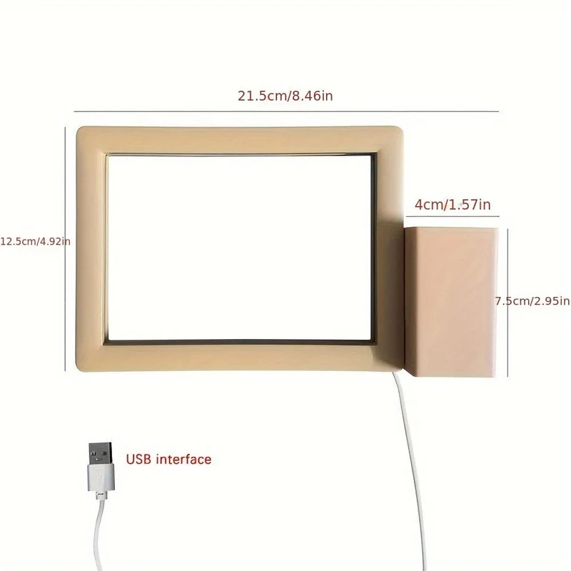 1 Stück wiederbeschreibbares Nachrichtentafel-Nachtlicht, USB-transparentes Acryl-Erinnerungstafel-Tischlampe, niedliches Raumdekor, Desktop-Dekor, Geschenk