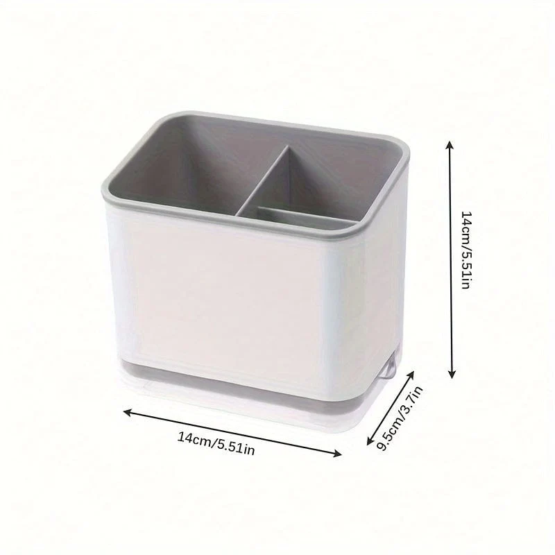 1 Stück Utensilienhalter, Besteck-Abtropfgestell, Spülbecken-Caddy, Essstäbchenhalter, Löffel, Essstäbchen, Gabel, Abtropfgestell, Korb-Aufbewahrungshalter, Organizer, Fachbox, Küchenaufbewahrungsartikel