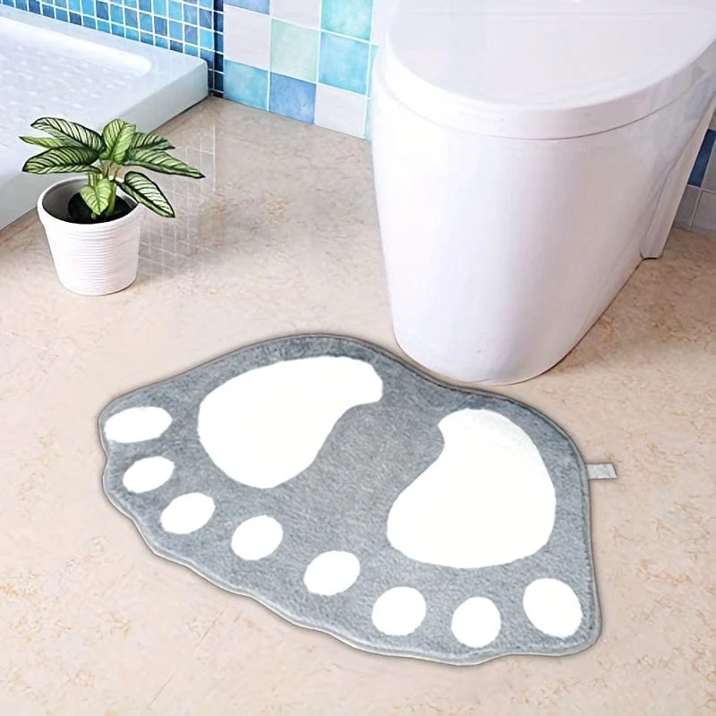 1 Stück rutschfeste Bodenmatte, Bad-WC-Vorleger, saugfähige Badematte, 15.8 x 23.6 cm, Badematten für Toilette, rutschfester Badezimmerteppich, Badematte für Badezimmer, Toilette, Dusche, Fußmatte