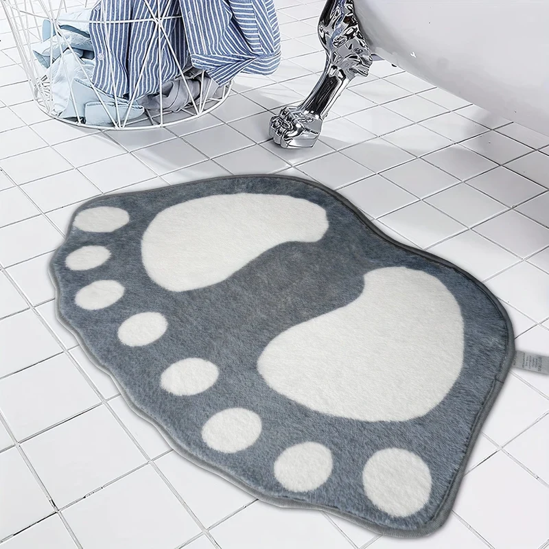 1 Stück rutschfeste Bodenmatte, Bad-WC-Vorleger, saugfähige Badematte, 15.8 x 23.6 cm, Badematten für Toilette, rutschfester Badezimmerteppich, Badematte für Badezimmer, Toilette, Dusche, Fußmatte
