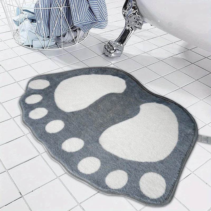 1 Stück rutschfeste Bodenmatte, Bad-WC-Vorleger, saugfähige Badematte, 15.8 x 23.6 cm, Badematten für Toilette, rutschfester Badezimmerteppich, Badematte für Badezimmer, Toilette, Dusche, Fußmatte