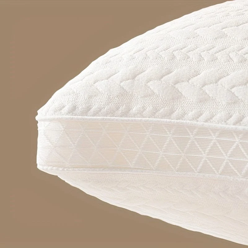 1 Stück bequemes und stützendes Bettkissen mit Netzrand und Weizenohrgitter-Design zur Unterstützung von Nacken und Schulter – perfekt für Gästezimmer und Heimdekoration