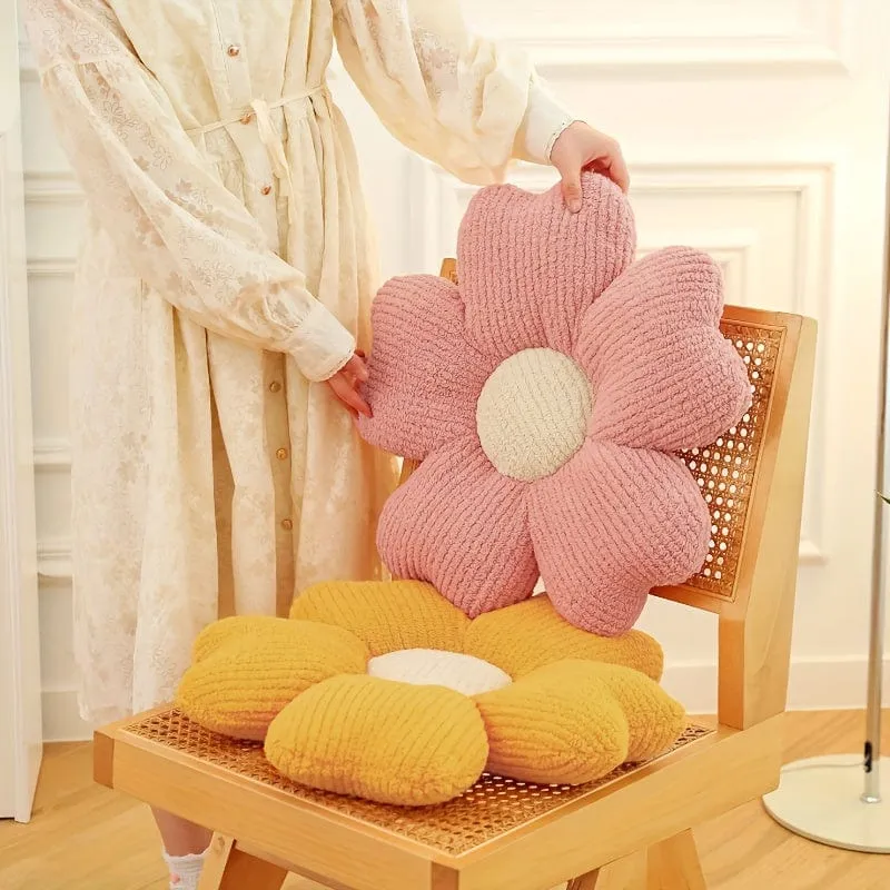 1 Stück dekoratives Kissen für Zuhause, atmungsaktives Blumen-Sitzkissen, Tischstuhlkissen, Bodenkissen für Sofa, Couch, Bett, Büro