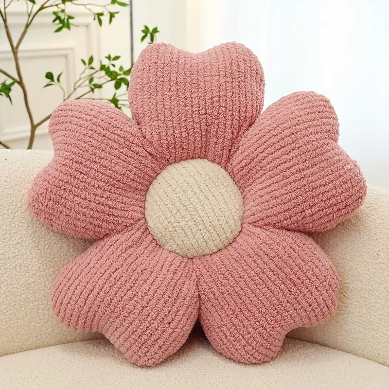 1 Stück dekoratives Kissen für Zuhause, atmungsaktives Blumen-Sitzkissen, Tischstuhlkissen, Bodenkissen für Sofa, Couch, Bett, Büro