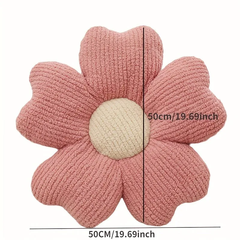 1 Stück dekoratives Kissen für Zuhause, atmungsaktives Blumen-Sitzkissen, Tischstuhlkissen, Bodenkissen für Sofa, Couch, Bett, Büro
