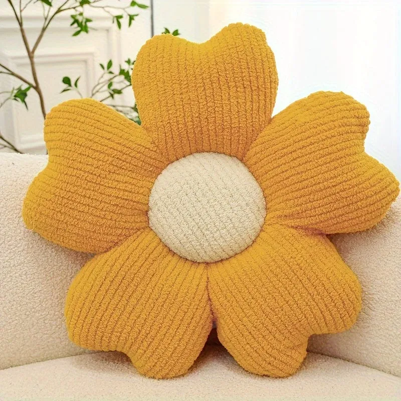 1 Stück dekoratives Kissen für Zuhause, atmungsaktives Blumen-Sitzkissen, Tischstuhlkissen, Bodenkissen für Sofa, Couch, Bett, Büro