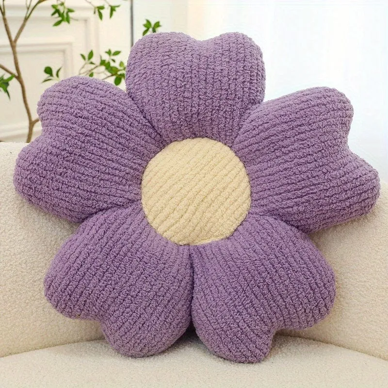 1 Stück dekoratives Kissen für Zuhause, atmungsaktives Blumen-Sitzkissen, Tischstuhlkissen, Bodenkissen für Sofa, Couch, Bett, Büro