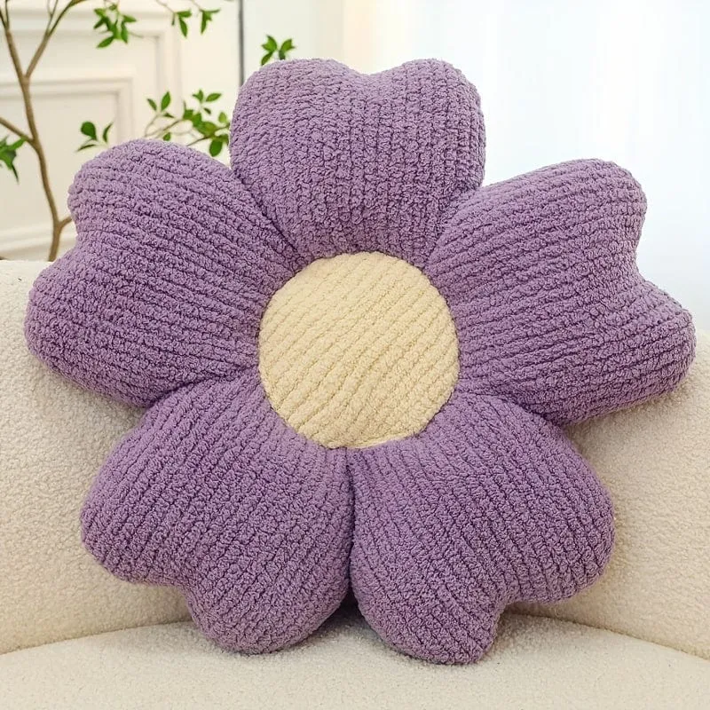 1 Stück dekoratives Kissen für Zuhause, atmungsaktives Blumen-Sitzkissen, Tischstuhlkissen, Bodenkissen für Sofa, Couch, Bett, Büro