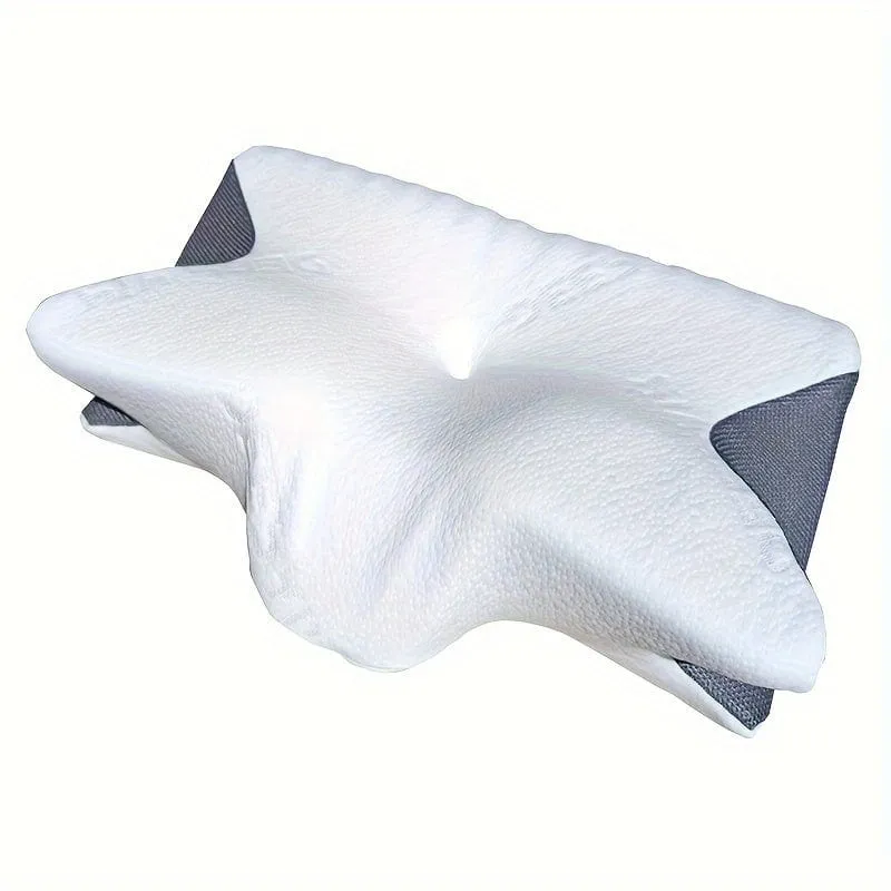 1 Stück Nackenkissen, Memory-Schaum-Kissen zum Entspannen von Nacken und Schultern, verstellbares ergonomisches orthopädisches Konturstützkissen, abnehmbarer Bezug