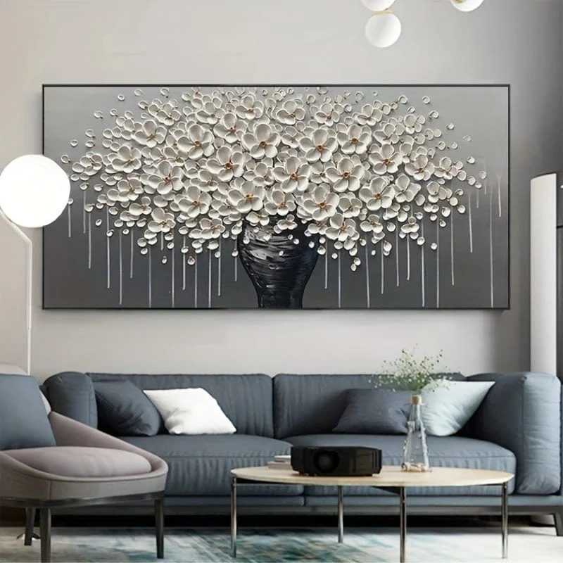 1 Stück, rahmenlose abstrakte goldene Baumblume Leinwandmalerei Poster, minimalistisches Wandkunstbild, moderne Wohnzimmerdekoration ohne Rahmen