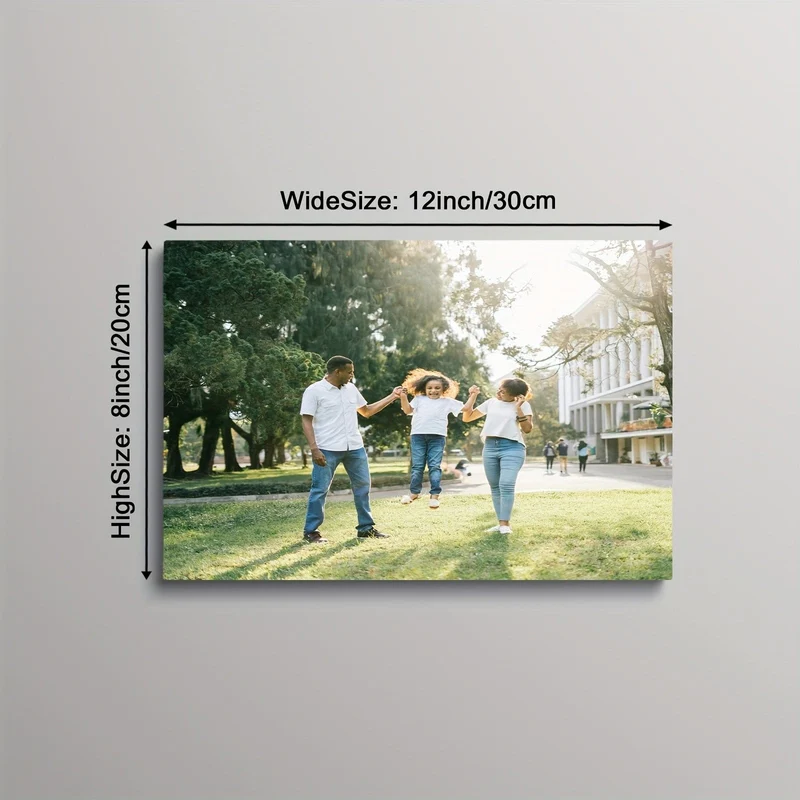 1 Stück Poster mit Holzrahmen, personalisiertes Bild Wandkunst, Glückliche Familie, perfektes Geschenk zum Familiengeburtstag, Jahrestag, Wohndekor, Wandkunst, Wanddekoration