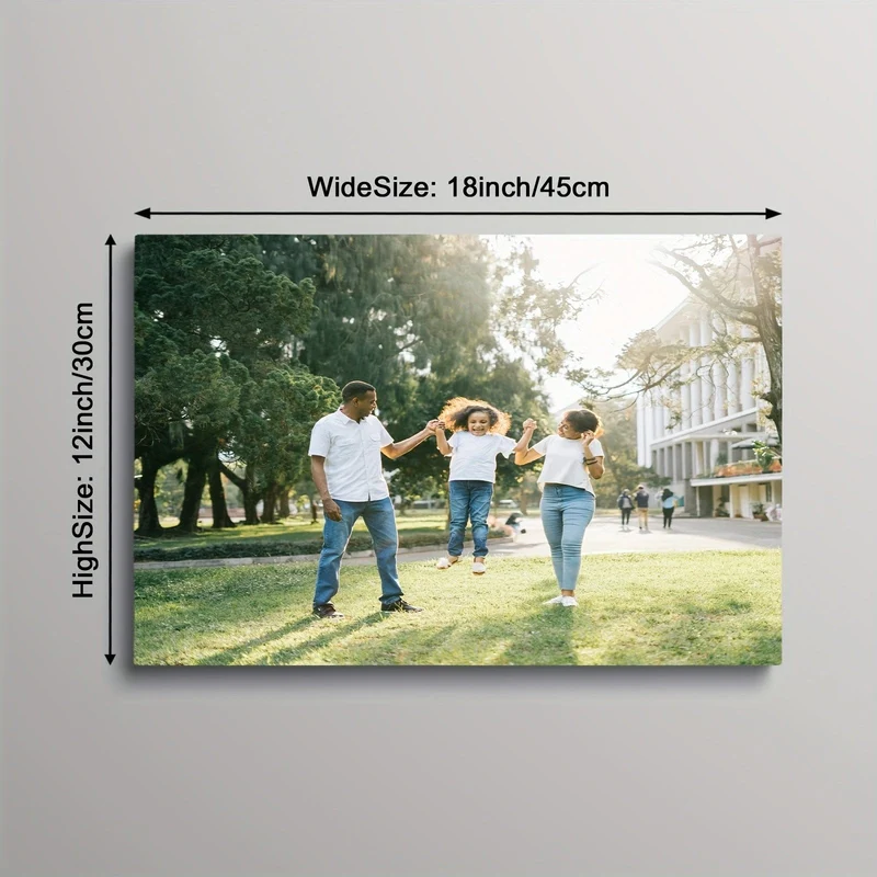 1 Stück Poster mit Holzrahmen, personalisiertes Bild Wandkunst, Glückliche Familie, perfektes Geschenk zum Familiengeburtstag, Jahrestag, Wohndekor, Wandkunst, Wanddekoration