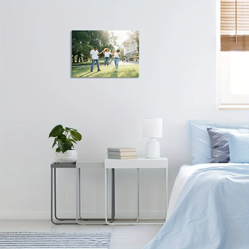 1 Stück Poster mit Holzrahmen, personalisiertes Bild Wandkunst, Glückliche Familie, perfektes Geschenk zum Familiengeburtstag, Jahrestag, Wohndekor, Wandkunst, Wanddekoration