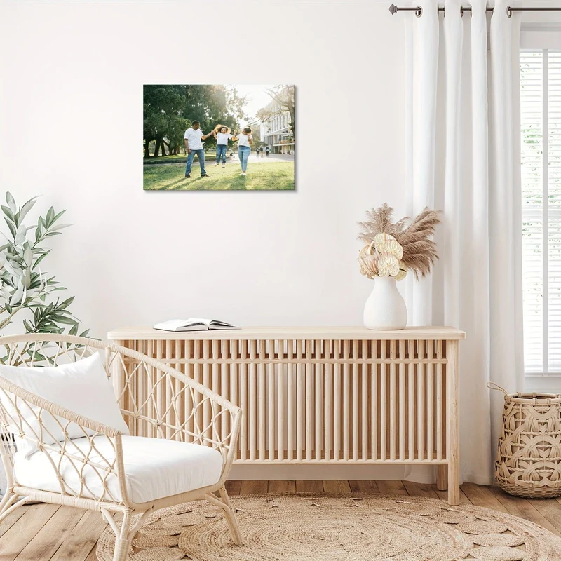 1 Stück Poster mit Holzrahmen, personalisiertes Bild Wandkunst, Glückliche Familie, perfektes Geschenk zum Familiengeburtstag, Jahrestag, Wohndekor, Wandkunst, Wanddekoration
