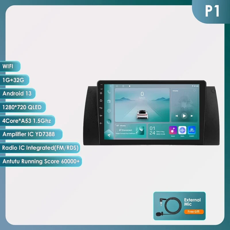 8GB 128GB Android 12 Auto-Multimedia-Player 9 Zoll Navigation Für BMW E39 E53 M5 1995-2003 radio Stereo BT GPS Wifi DSP SWC AM FM