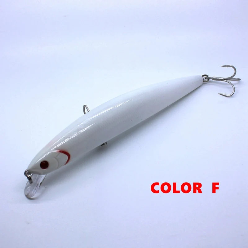 AOCLU-Schwimmender Jerkbait-Wobbler, harter Köder, Elritze, Salzwasser-Thunfisch-Angelköder, UV-Beschichtung, leuchtend, 160 mm, 30 g, Tauchtiefe, 0.5–1.5 m