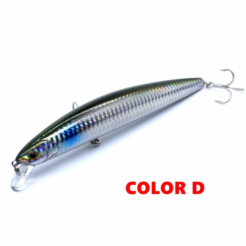 AOCLU-Schwimmender Jerkbait-Wobbler, harter Köder, Elritze, Salzwasser-Thunfisch-Angelköder, UV-Beschichtung, leuchtend, 160 mm, 30 g, Tauchtiefe, 0.5–1.5 m