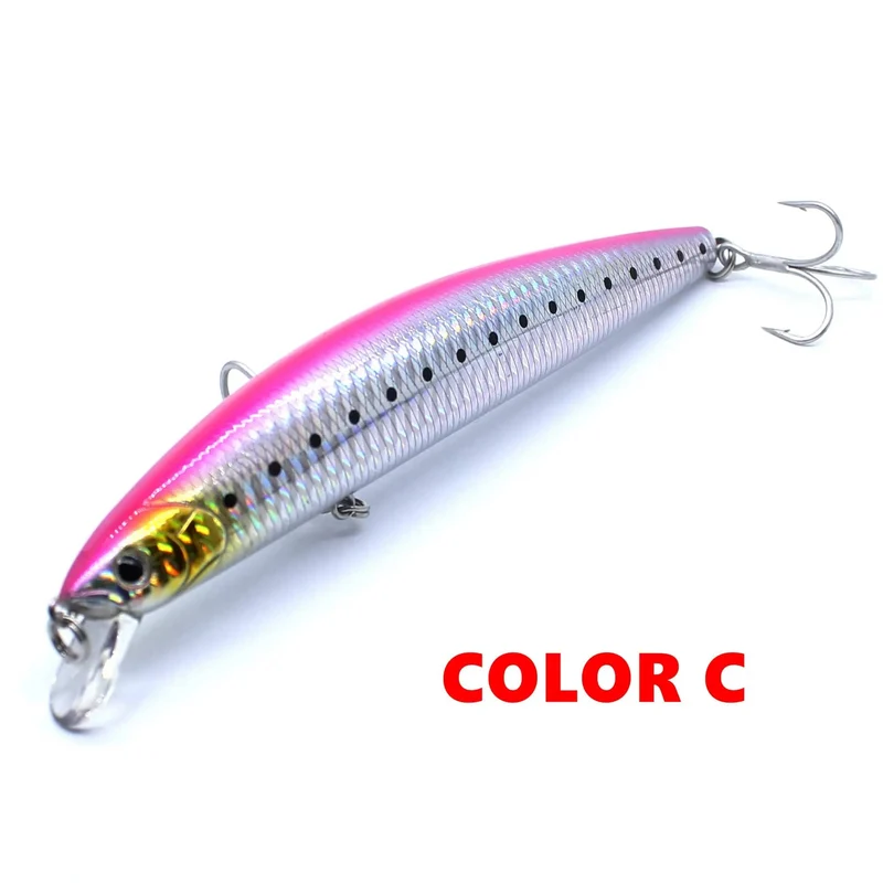 AOCLU-Schwimmender Jerkbait-Wobbler, harter Köder, Elritze, Salzwasser-Thunfisch-Angelköder, UV-Beschichtung, leuchtend, 160 mm, 30 g, Tauchtiefe, 0.5–1.5 m