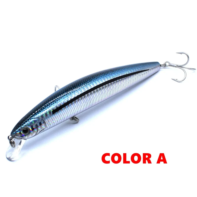 AOCLU-Schwimmender Jerkbait-Wobbler, harter Köder, Elritze, Salzwasser-Thunfisch-Angelköder, UV-Beschichtung, leuchtend, 160 mm, 30 g, Tauchtiefe, 0.5–1.5 m