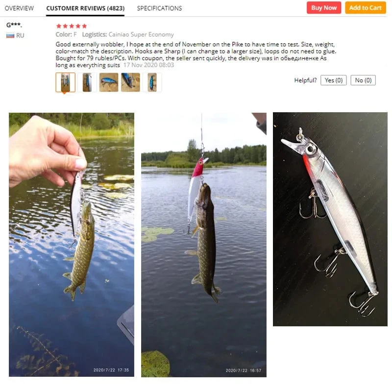 Proleurre Angelköder, 11 cm, 13.8 g, sinkende Minnow-Wobbler, künstliche Kunststoffköder mit Haken für Barsche, Hechte, Karpfen, Schwimmköder