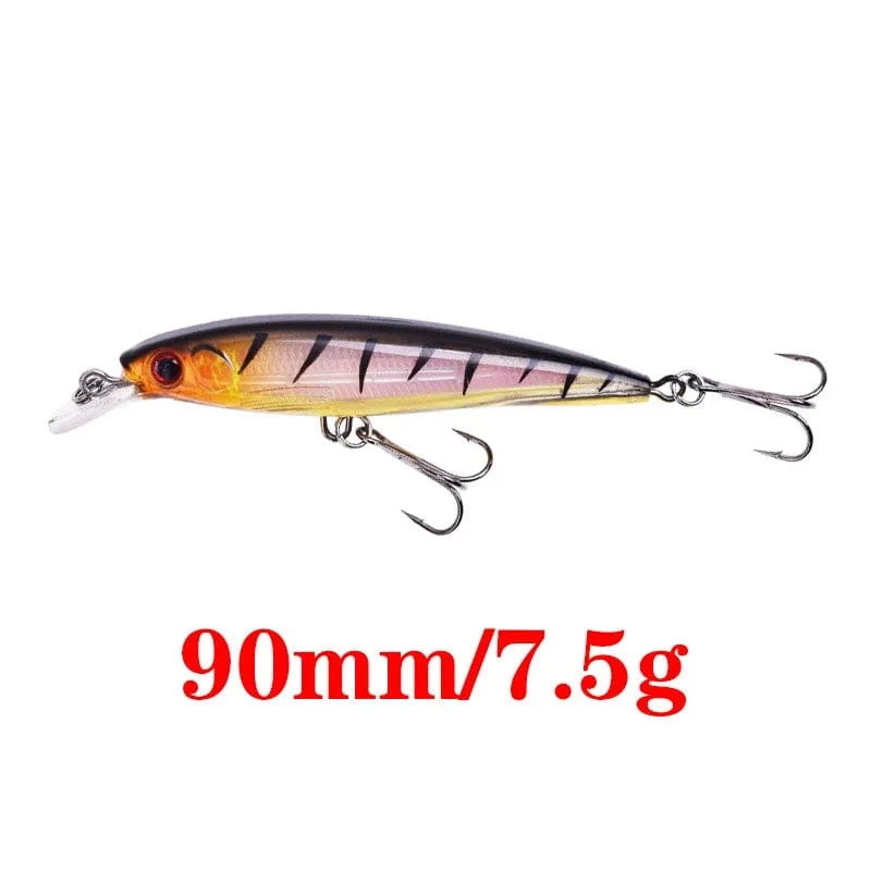 Proleurre Angelköder, 11 cm, 13.8 g, sinkende Minnow-Wobbler, künstliche Kunststoffköder mit Haken für Barsche, Hechte, Karpfen, Schwimmköder