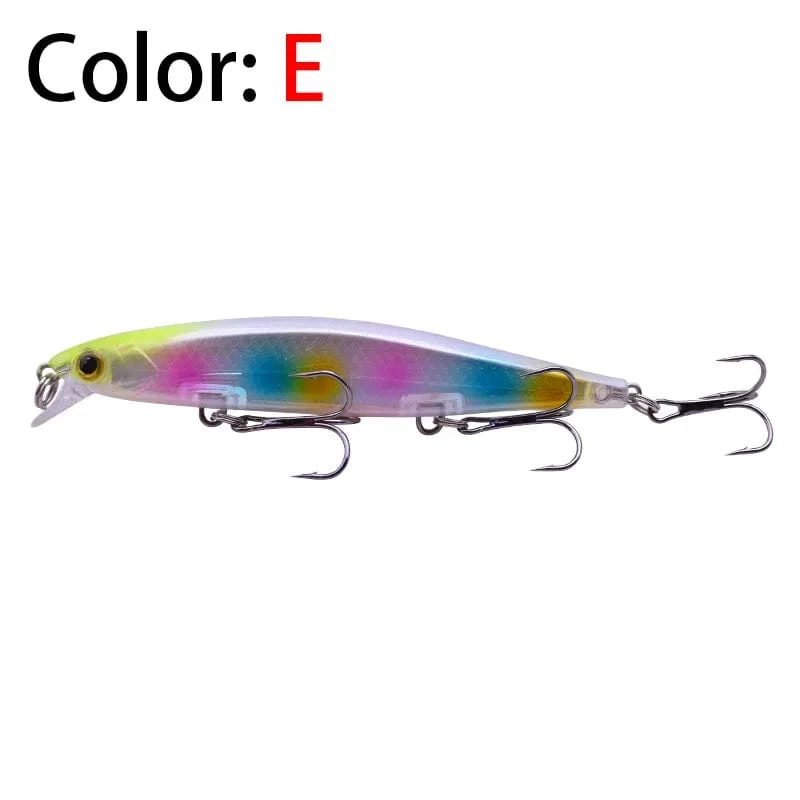 Proleurre Angelköder, 11 cm, 13.8 g, sinkende Minnow-Wobbler, künstliche Kunststoffköder mit Haken für Barsche, Hechte, Karpfen, Schwimmköder