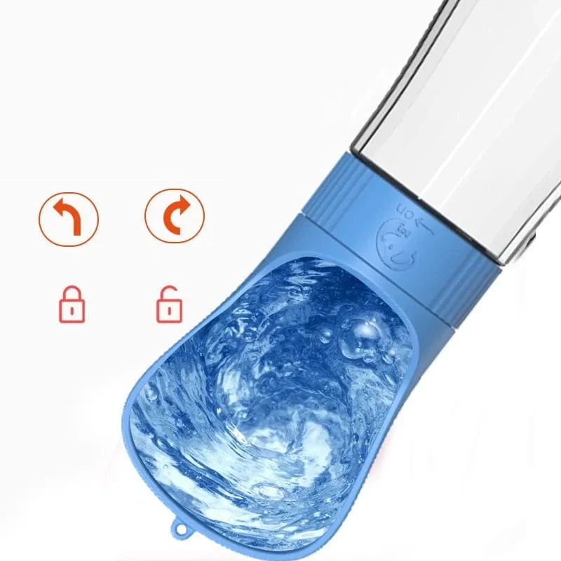 Hundewasserflasche, tragbar, 2-in-1-Futterspender, für Hunde und Katzen, für Spaziergänge im Freien, Trinknäpfe, Chihuahua, französische Bulldogge, Zubehör