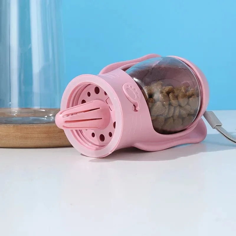 Tragbare Wasserflasche für Hunde und Katzen mit Aufbewahrungsbehälter für Futter und Wasser für Welpen, Futternapf, Futternapf für Outdoor-Reisen, Haustier-Trinknäpfe