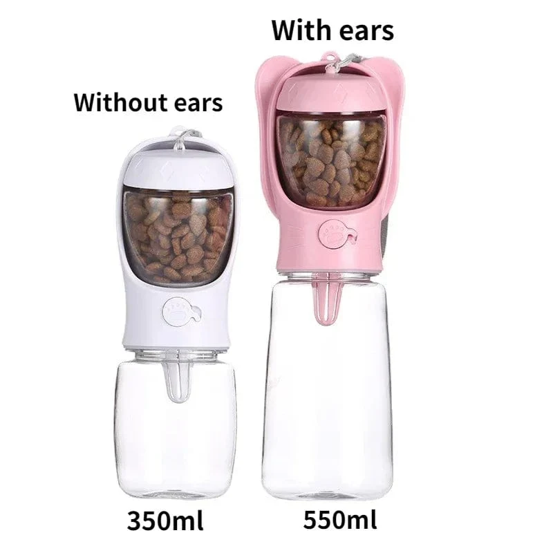 Tragbare Wasserflasche für Hunde und Katzen mit Aufbewahrungsbehälter für Futter und Wasser für Welpen, Futternapf, Futternapf für Outdoor-Reisen, Haustier-Trinknäpfe