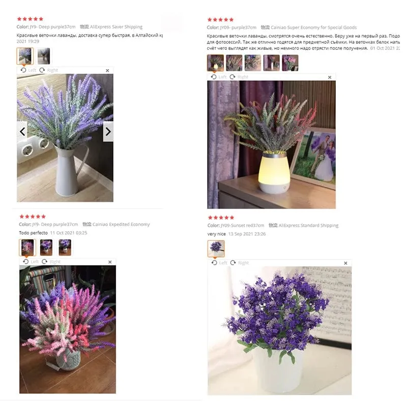 Künstliche Blumen, beflockter Kunststoff, Lavendelbündel, künstliche Pflanzen, Hochzeitsstrauß, für drinnen und draußen, Zuhause, Küche, Büro, Tisch