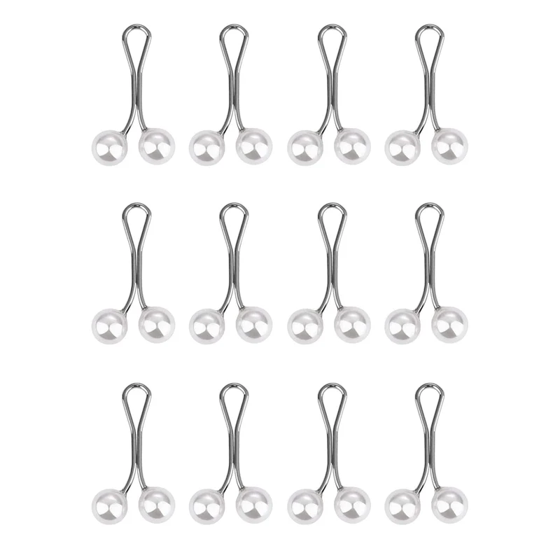 12PCS Dame Perlen Muslimischen Frauen Schal Schal Dame Schals Hijab Clips Perle Brosche Pins Pin Kopftuch Perle Clip Schal clips
