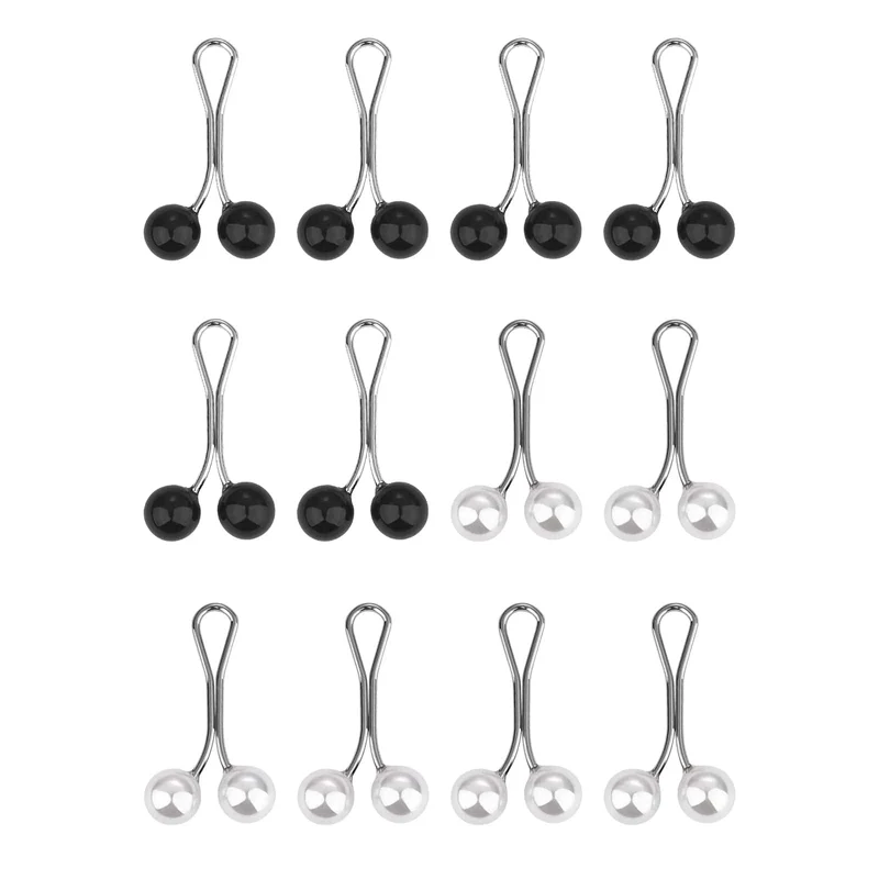 12PCS Dame Perlen Muslimischen Frauen Schal Schal Dame Schals Hijab Clips Perle Brosche Pins Pin Kopftuch Perle Clip Schal clips