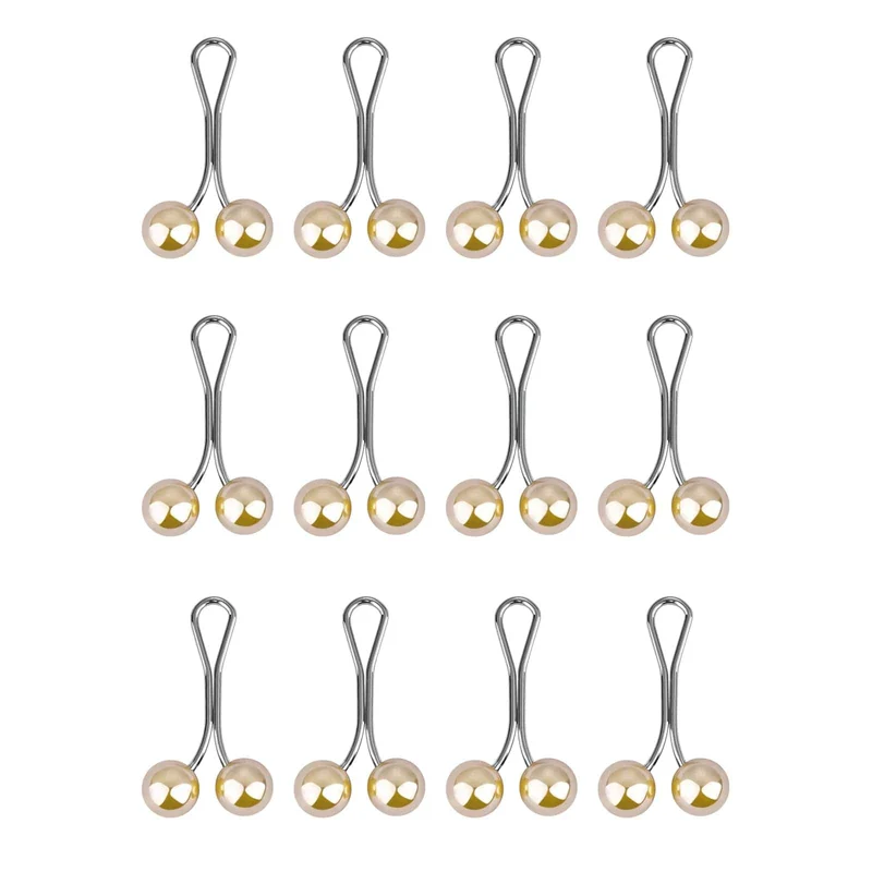 12PCS Dame Perlen Muslimischen Frauen Schal Schal Dame Schals Hijab Clips Perle Brosche Pins Pin Kopftuch Perle Clip Schal clips